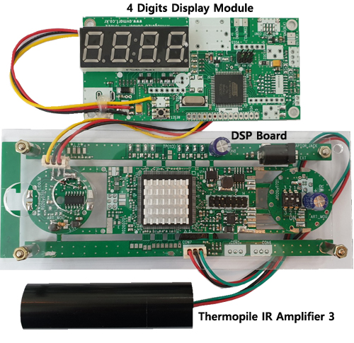 TMS320f2837xd DSP 회로 기반 적외선 인체 감지 카운터 키트_Thermopile 적외선 인체 감지 센서와 증폭기로 구성_최대 8 메터 거리에서 감지